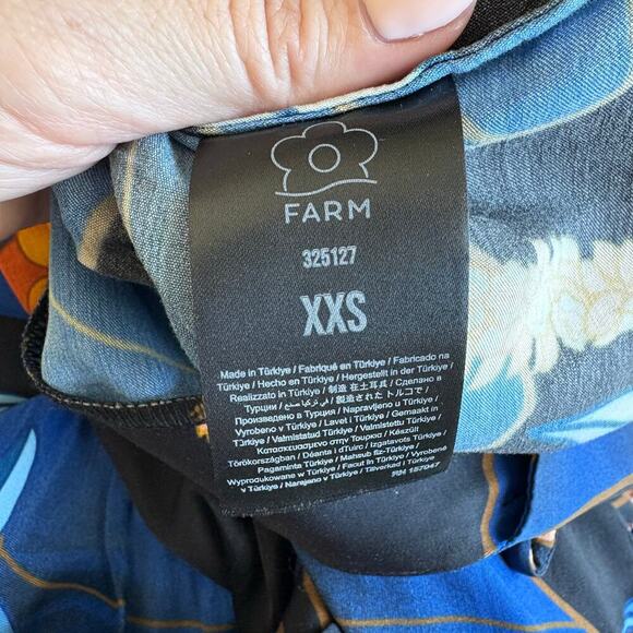 FARM Rio Pietra Midi Kimono Dress Size XXS - Picture 6 of 9